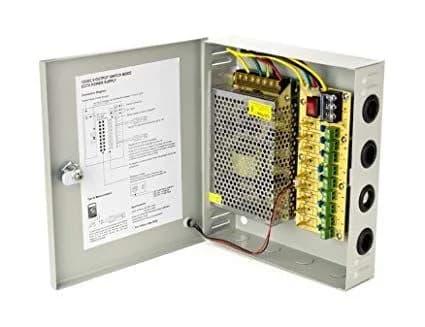 12V multi-output power supply unit for security systems